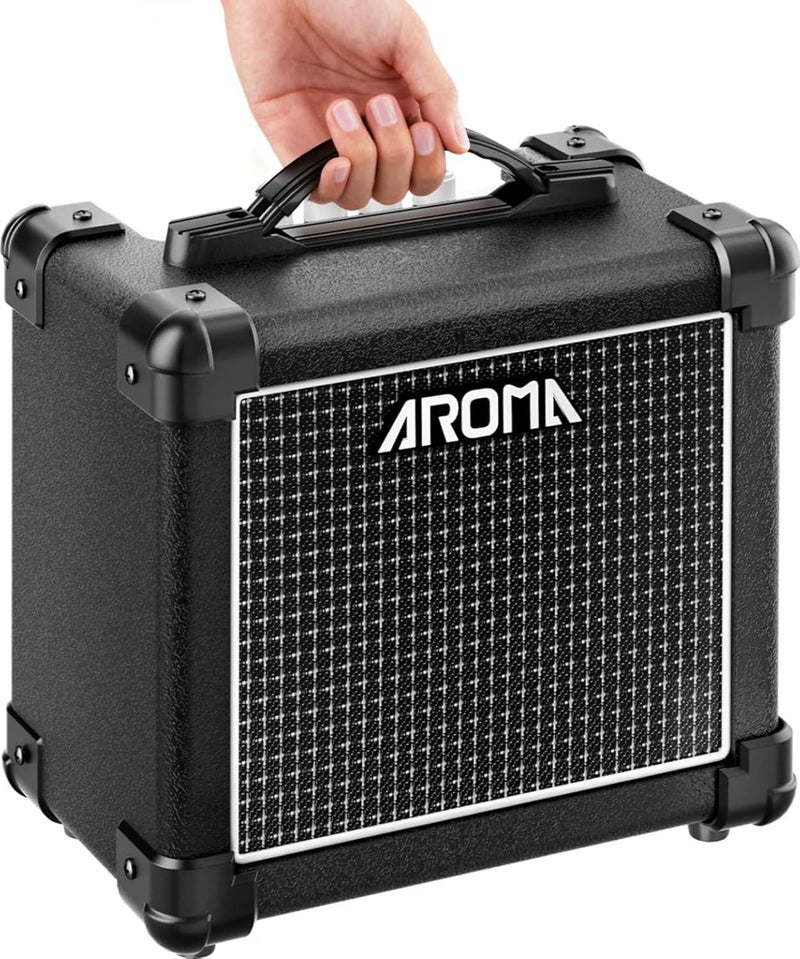 Ulumac Aroma Guitar Amp, Powerful 10W Small Electric Guitar Amplifier with DSP Enhanced Tone, Clean/Distortion, 2-Band EQ, Bluetooth & Headphone Jack, Portable for Indoor Practice/Small Gigs, AG-10S - Image 1